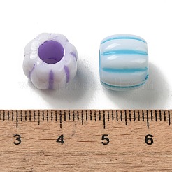 不透明なアクリルの欧州大きな穴ビーズ  クラフトスタイル  バレル  ミックスカラー  13x11mm  穴：5.7mm  543個/ 500g&nbsp;OACR-E039-13
