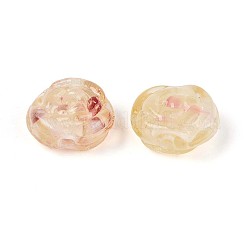 手作りランプワークビーズ  ローズ  モカシン  10.5~12x12~13x6~6.5mm  穴：1.2~1.4mm&nbsp;LAMP-T024-08D
