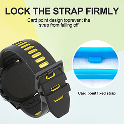 36Pcs 9 Colors Silicone Replacement Watch Band Strap Loops&nbsp;SIL-GF0001-10
