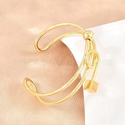 Brass Knot Open Cuff Bangles for Women&nbsp;KK-CBA5A76-03G