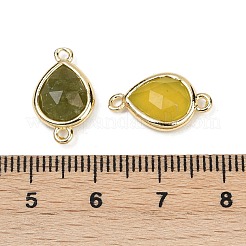 Natural Korean Jade Faceted Connector Charms&nbsp;G-L514-048P-06