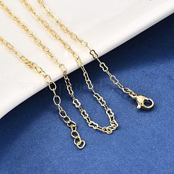Brass Peanut Link Chain Necklaces&nbsp;NJEW-M108-37G