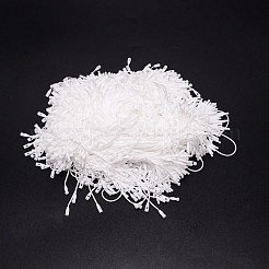 ポリエステルコードシールタグ  プラスチックハングタグファスナー  ホワイト  18~20.5x0.08cm  1000個/袋&nbsp;FIND-WH0092-08B