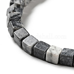 天然石ネットストーンビーズ連売り  キューブ  3~4x3~4x3~4mm  穴：0.7mm  約116個/連  15.20''（38.6センチメートル）&nbsp;G-I326-02
