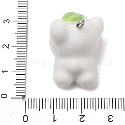 Anmial Theme Flocking Opaque Resin Pendants&nbsp;RESI-G130-01B