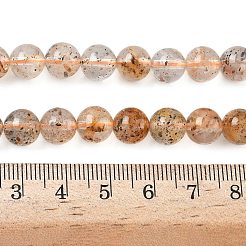 天然ハーキマーダイヤモンドビーズ連売り  ラウンド  8mm  穴：1mm  約47個/連  14.96''（38センチメートル）&nbsp;G-Z115-C03-8mm