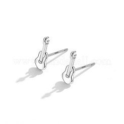 Anti-Tarnish Rhodium Plated Sterling Silver Stud Earrings&nbsp;EJEW-BB67164-P