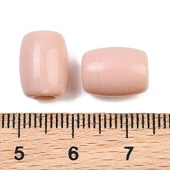 オペークアクリルヨーロピアンビーズ  大穴ビーズ  バレル  ミスティローズ  12x9mm  穴：4mm  約780個/500g&nbsp;AC-CBA1794-03A