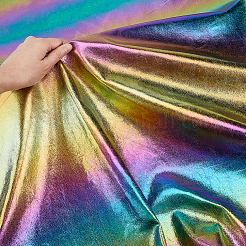 Rainbow Gradient Imitation Leather Fabric&nbsp;AJEW-WH0314-291A