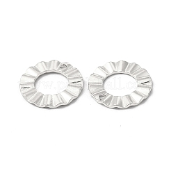 変色しない304ステンレススチールペンダント  ラウンドリングチャーム  ステンレス鋼色  18x3mm  穴：1.8mm&nbsp;STAS-I671-22P