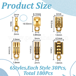 180Pcs 6 Styles Alloy Hangers Links&nbsp;FIND-GO0003-90