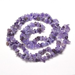 天然のアメジストさざれ石のビーズ連売り  染め  5~8x5~8mm  穴：1mm  約31.5インチ&nbsp;X-G-M205-04