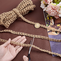ジュートコードリボン  黄麻布リボン  洋服アクセサリー  淡い茶色  1/2インチ（11.5mm）&nbsp;OCOR-WH0078-385B