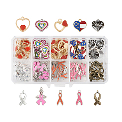 Alloy Enamel Pendants&nbsp;PALLOY-TA0001-14