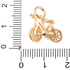 旅をテーマにした真鍮ペンダント  ゴールドカラー  丸カン付き  自転車  14x15x5mm  穴：4mm&nbsp;LS-KK-K301-01C-G