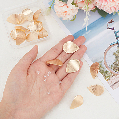 16Pcs Brass Drawbench Stud Earring Findings&nbsp;KK-BC0011-40