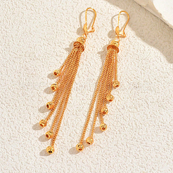 Brass Round Tassel Hoop Earrings&nbsp;RO3697