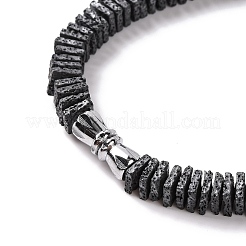 Square & Round Natural Lava Rock Beaded Necklaces&nbsp;NJEW-Q341-12