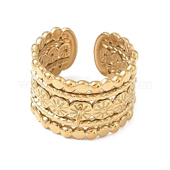 Flower 304 Stainless Steel Finger Rings Components&nbsp;SA-CBA45D5-14G