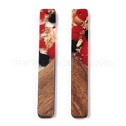 Transparent Resin & Walnut Wood Big Pendants&nbsp;RESI-TAC0017-42G