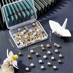 Brass Grooved Beads&nbsp;KK-BBC0028-75B