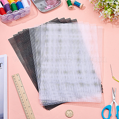 刺繍用プラスチックキャンバスシート8枚（2スタイル）  長方形  ミックスカラー  302~305x203~205x1mm  4個/スタイル&nbsp;DIY-AR0004-73