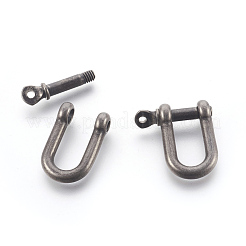304 Stainless Steel Screw D-Ring Anchor Shackle Clasps&nbsp;STAS-O114-096A-AS
