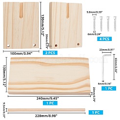 木製織り織機ローラーフレーム  糸編みツール  DIY工作機械  バリーウッド  240x100x130mm&nbsp;DIY-WH0183-23