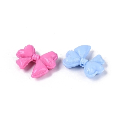 プラスチックビーズ  蝶結び  ミックスカラー  27.5x31.5x9.5mm  穴：2.2mm  約150個/500g&nbsp;KY-N025-28