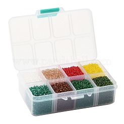 FGB 200G 8 Colors 12/0 Grade A Round Glass Seed Beads&nbsp;SEED-JP0010-14-2mm
