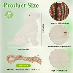 Unfinished Blank Wooden Big Pendants Kit&nbsp;WOOD-WH20014-003D