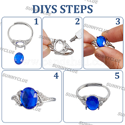 4Pcs Brass Adjustable Ring Components&nbsp;KK-SC0007-03