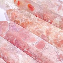 Point Tower Natural Pink Agate Healing Stone Wands&nbsp;PW-WG46D81-02