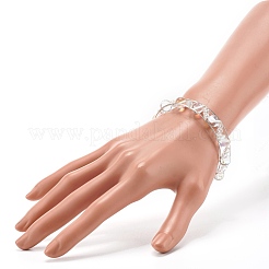 Synthetic Moonstone Beads Reiki Healing Cuff Bangle&nbsp;X1-BJEW-TA00023-05