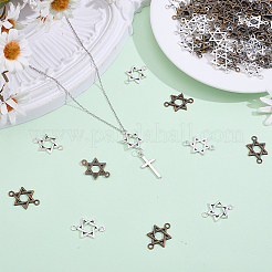 100Pcs 2 Colors Tibetan Style Alloy Connector Charms&nbsp;TIBE-HY0001-18