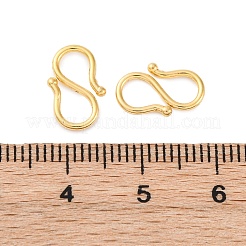 304ステンレススチールSフック留め具  ネックレス  ブレスレット作り  18KGP本金メッキ  12x8.5x1.5mm&nbsp;STAS-R157-03G