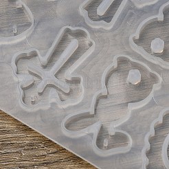 イースターのDIYシリコンペンダント型  レジン型  UVレジン用  エポキシ樹脂工芸品作り  兎  ホワイト  85x116x4mm  内径：14~34x20~26mm&nbsp;SIMO-G011-03C