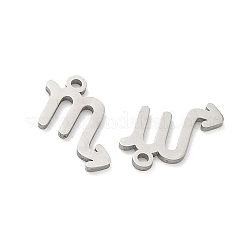 304ステンレススチール製の星座ペンダント  乙女座の魅力  11x13x1mm  穴：1.2mm&nbsp;STAS-H260-01P-08