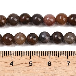 天然珪化木ラウンドビーズ連売り  6~7mm  穴：1mm  約58~60個/連  15インチ&nbsp;G-F266-08-6mm