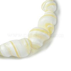 女性用天然シェルビーズストレッチブレスレット  貝殻色  内径：2-1/4インチ（5.8cm）&nbsp;BJEW-JB10883
