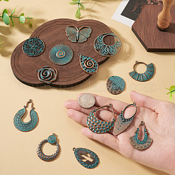 14Pcs 14 Styles Tibetan Style Alloy Pendants&nbsp;FIND-TA0010-61