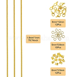 DIY Brass Chain Extender/End Chains Making Kits&nbsp;DIY-FS0005-61G