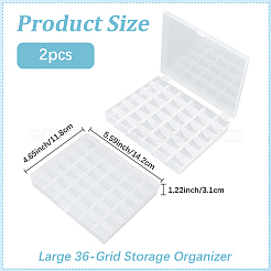 2Pcs Polypropylene(PP) Grid Bead Containers&nbsp;CON-DJ0001-27