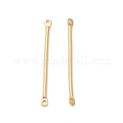 201 ステンレススチールリンクコネクター  バーリンク  ゴールドカラー  25x1x1mm  穴：1mm&nbsp;X-STAS-B011-01A-G