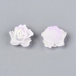 光るフラワー樹脂カボション  ジュエリー作りのための  グリッターパウダー付き  暗闇で光る  アザミ  6~12x6~12x2.5~6mm  2500~3000のPCについて&nbsp;CRES-T025-10H