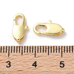 ラックメッキ真鍮カニカン  長持ちメッキ  鉛フリー＆カドミウムフリー  ゴールドカラー  12x6x2.5mm  穴：2.8x1mm&nbsp;KK-F090-23G-01