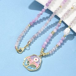 Natural Lavender Amethyst Pendant Necklaces for Women&nbsp;NJEW-G165-01C-G