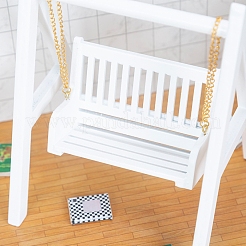 MDF ボード スイング ミニチュア 装飾品  マイクロランドスケープドールハウスアクセサリー  小道具の装飾のふりをする  ホワイト  123x110x160mm&nbsp;PW-WG3AD78-01