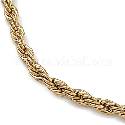 3MM 201 Stainless Steel Rope Chain Bracelets for Women&nbsp;BJEW-R318-01G-1