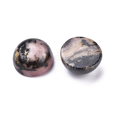 Natural Rhodonite Cabochons&nbsp;G-P393-R68-12MM-1